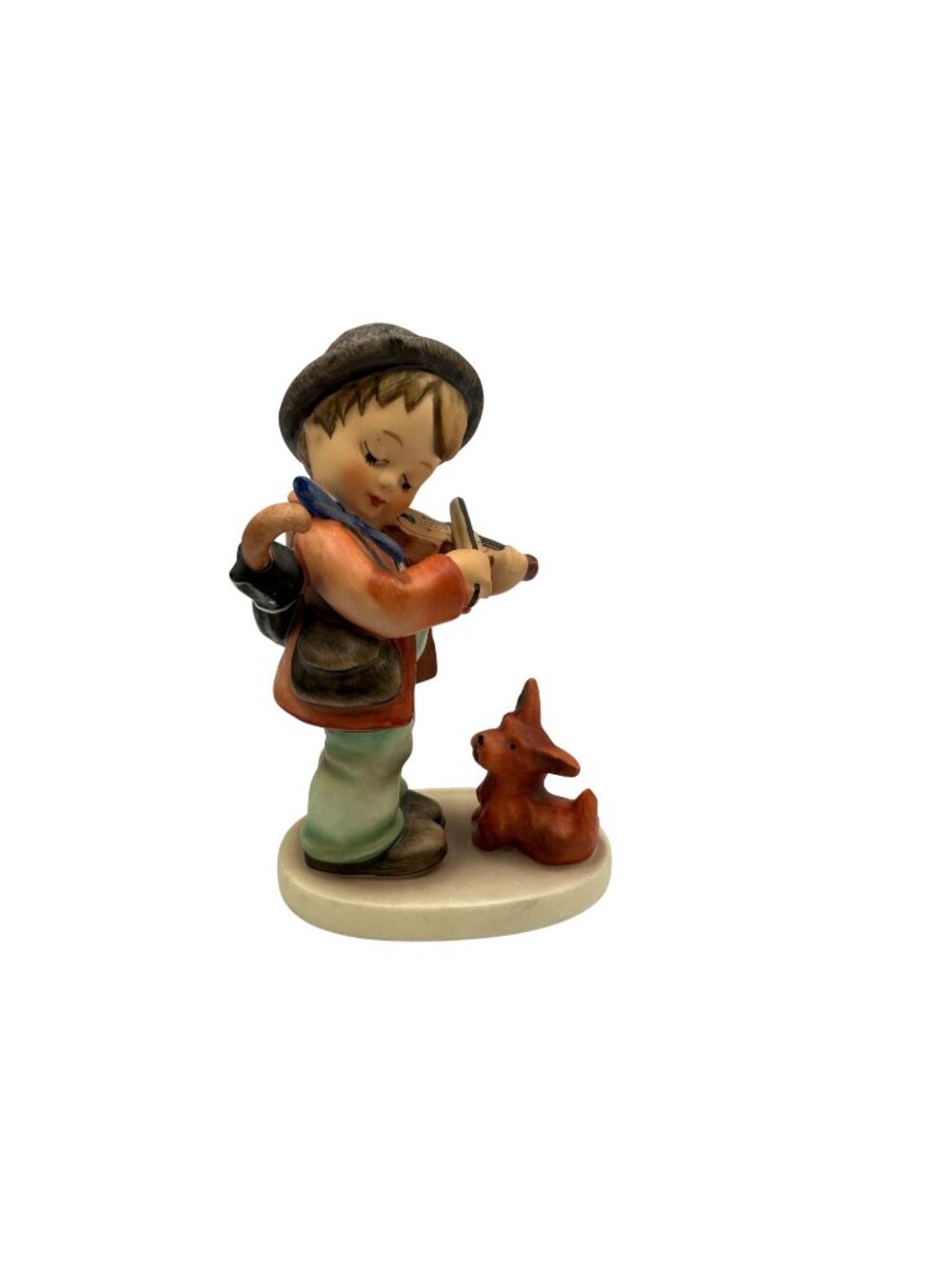 Goebel W. Germany Hummel Puppy Love Figurine Boy With Violin & Dog Hand-Painted